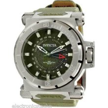 Invicta 10031 Coalitionforce Green Dial Stainless Steel Case Gren Band