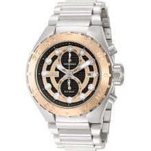 Invicta 13091 Watch Mens Pro Diver Black Sunray Rose Dial Quartz Chronograph