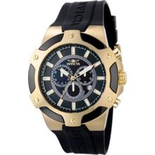 Invicta 7343 Signature Gold Tone Stainless Steel Chronograph Black