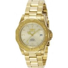 Invicta Gents Gold Plated Automatic Movement Date Dress Watch 20atm 9010