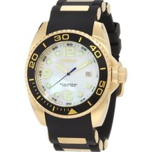 Invicta Men's 0996 Pro Diver White Mother-of-pearl Dial Black Polyurethane Watch