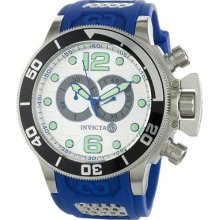 Invicta Men's Corduba Collection Interceptor Chronograph Blue Polyurethane Watch