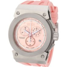 Invicta Mens Reserve Akula Swiss Made Chronograph Stainless Steel Pink Watch