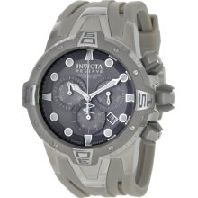 Invicta Men's Reserve Collection Sea Excursion Chronograph Watch 0646 With Light Grey Polyurethane Strap And Grey Dial