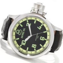 Invicta Men's Russian Diver Quartz Stainless Steel Alligator Strap Watch