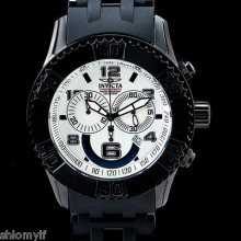 Invicta Men's Sea Spider Chronograph Lume Dial Polyurethane & Stainless Steel Br