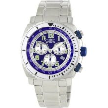 Invicta Swiss ChronoGraph Men's II Collection Blue Dial Stainless Stee