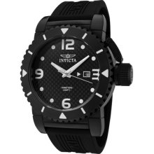 Invicta Watch 1432 Men's Invicta Ii Black Carbon Fiber Dial Black Ss Case Black