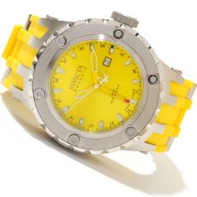 Invicta Watches Men's Subaqua/Reserve GMT Yellow Dial Yellow Polyureth