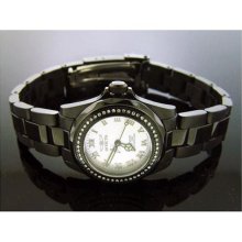 Invicta Women 0.37CT Diamond Swiss Quartz SS Watch Black Case ...