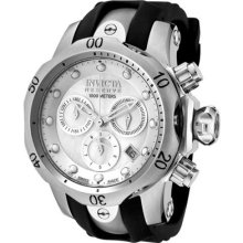 Invicta Women's Reserve White Mother Of Pearl Dial Black Rubber