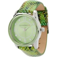 Isaac Mizrahi Live! Embossed Leather Strap Watch - Green - One Size