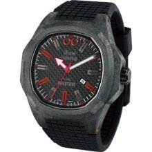 Itime Unisex Quartz Watch With Black Dial Analogue Display And Black Silicone Strap Ph4900-C-Ph01r