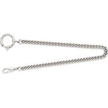 JD Manoir Silver-tone Brass 12inch Anchor Pocket Watch Chain