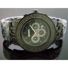 Jo Jino By Joe Rodeo 3.00ct White Diamond Watch 52mm Stainless Steel Case Mj8035