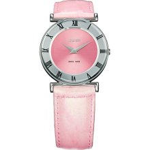 Jowissa Women's J2.016.M Roma Pastell Pink Sunray Dial Leather Ro ...