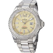 Kadloo Watches Men's Kadloo Mission Beige Dial Stainless Steel Stainle