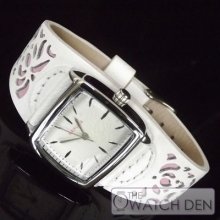 Kahuna - Ladies White Leather Strap Watch - Kls-0223l