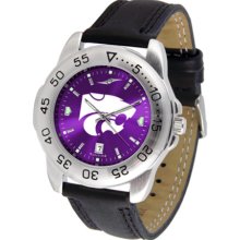 Kansas State Wildcats Sport AnoChrome Men's Watch with Leather Band