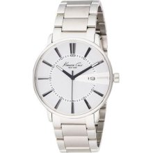 Kenneth Cole York Mens Silver Dial Stainless Steel Bracelet Watch Kc3892