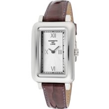 Kenneth Jay Lane Watches Women's White Textured Dial Purple Genuine Le
