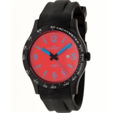 Kennett Mens Altitude Stainless Watch - Black Rubber Strap - Pink Dial - KNTALTLRMB