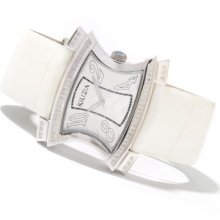 Krizia Women's Swiss Quartz Diamond Accented Leather Strap Watch