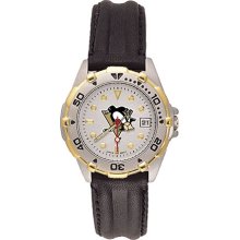Ladies All Star Pittsburgh Penguins Watch With Leather Strap