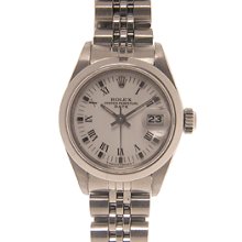 Ladies Automatic Rolex Date Watch 69160 White Roman Dial
