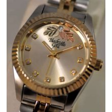 Ladies Black Hills Gold Two Tone Crystal Two Tone Bracelet Watch