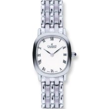 Ladies Charmex Stnlss Stl White Dial Swiss Quartz 25x29mm Watch