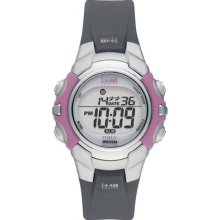 Ladies Timex Indiglo 1440 Sports Digital Alarm Black Rubber W Pink Watch T5j151