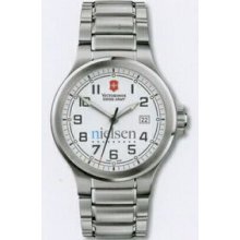 Large White Dial Peak II Stainless Steel Watch