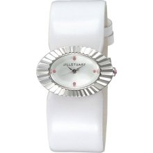 Lauren Ladies Watch with White Leather Band ...