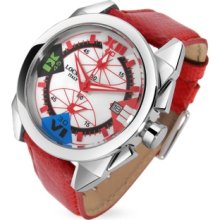 Locman Designer Women's Watches, Crazy Horse Red Women's Chronograph Watch
