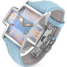Locman Designer Women's Watches, Plus Sky Blue Oversize Dress Date Watch