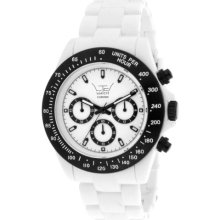 Ltd Watch Unisex Limited Edition Full Chronograph Range Watch Ltd 020203 With White Bracelet, Dial And Black Bezel