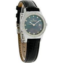 Lucien Piccard Ladies Diamond Black MOP Swiss Quartz Watch L9420BK