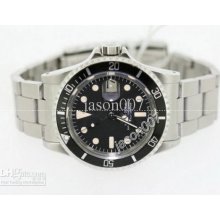 Luxury Automatic Submariner Stainless Steel Black Bezel Black Dial R
