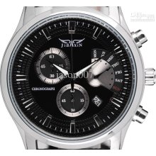 Luxury Men Quartz Chrono Mechanical Leather Watch Mechanical Dive Me