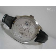 Luxury New Double Time Automatic Silver Dial Leather Strap Sports Wr