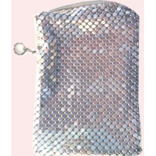 Made in West Germany vintage 1950 silver chainmail pouch