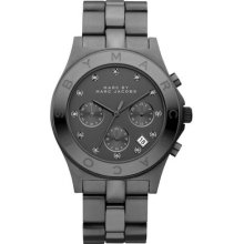 Marc Jacobs Womens Grey Steel Chronograph Watch Mbm3103