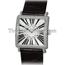 Medium Franck Muller Master Square Steel Diamond 6002LQZRD Watch
