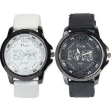 Men 3d Army Dial Luxury Sport Fashion Quartz Analog Silicon Band Wrist Watch