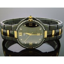 Mens Aqua Master Swiss 40mm 1.00Ct 40 PCS Diamonds Watch Black Case