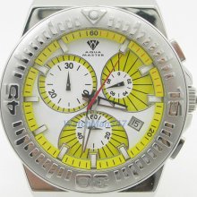 Mens Aqua Master Watch Jojo Techno Jojino Joe Rodeo Canary Cz Bling Iced Aqwm22