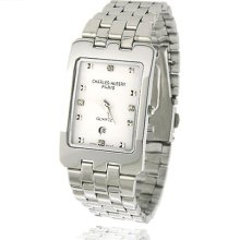 Men's Charles Hubert Stainless Steel Rectangular Face Classic Watch