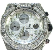 Mens Diamond Audemars Piguet Watch Round Cut Royal Oak 11.50ct