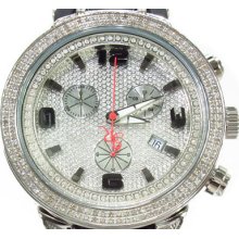 Mens Diamond Joe Rodeo Master Watch JJM88 Round Cut H Color 2.20ct